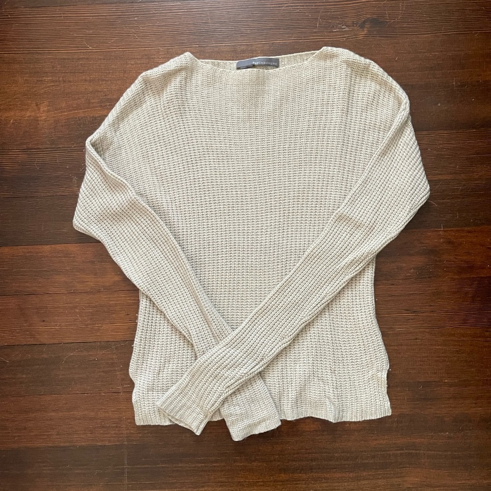 Cashmere waffle sweater